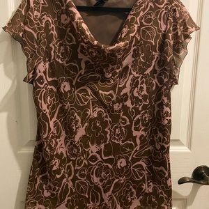 Brown & Pink Blouse